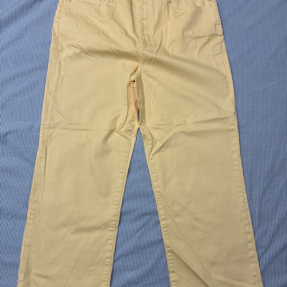 Women’s 33 Joe's Jeans high rise wide leg crop,Summer Pear Yellow